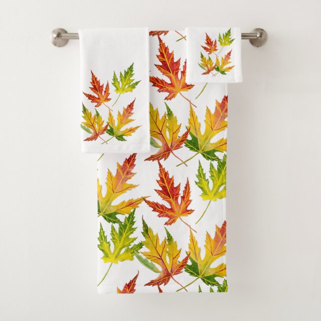 Silver Maple on a Bathroom Towel Set (Insitu)
