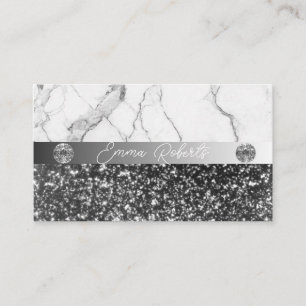 Silver Marble Diamond Coach Business Card