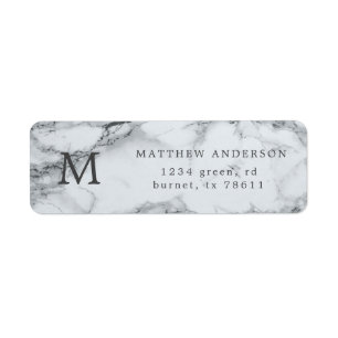 silver marble masculine return address