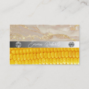 Silver Marble Pink Diamond Coach Business Card