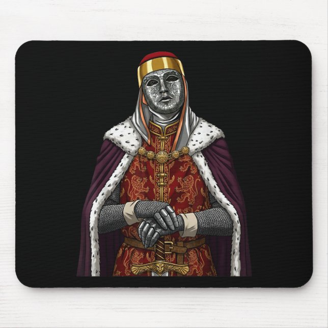 Silver Mask King Baldwin Iv Golden Mask Medieval A Mouse Mat (Front)