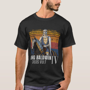 Silver Mask King Baldwin Iv Golden Mask Medieval A T-Shirt