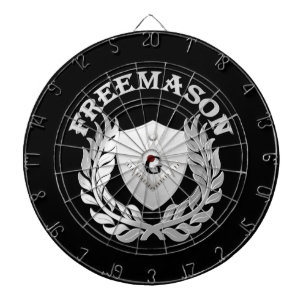 Silver masonry symbol dartboard