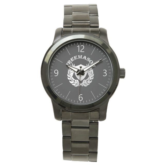 Silver masonry symbol watch (Front)