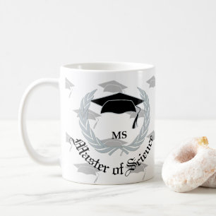 Silver Master Science Graduation Celebration Coffee Mug