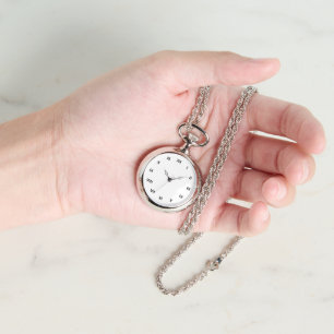 Silver Matellic Necklace Watch for woman gifts