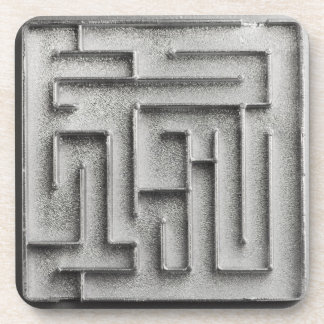 Silver maze coaster