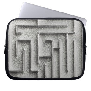 Silver maze laptop sleeve