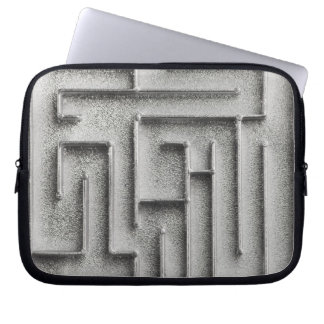 Silver maze laptop sleeve