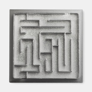 Silver maze magnet