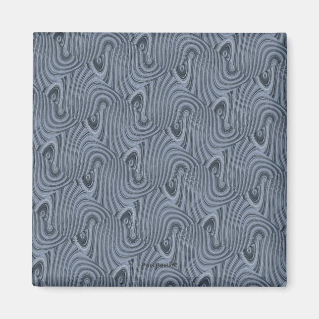 silver maze magnet (Front)