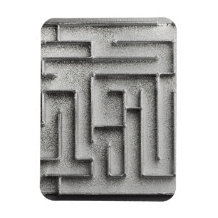Silver maze magnet