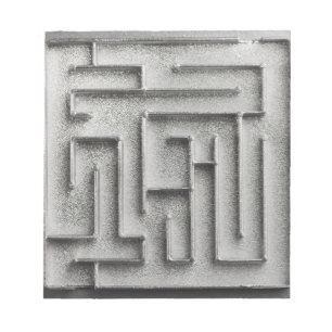 Silver maze notepad