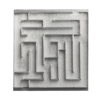 Silver maze notepad