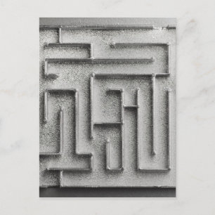 Silver maze postcard