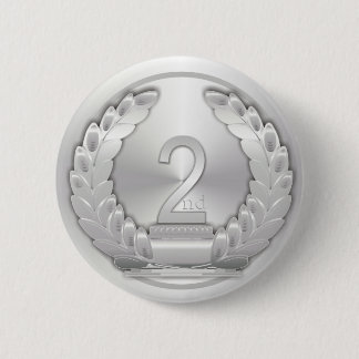 Silver Medal 6 Cm Round Badge