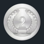Silver Medal Magnet<br><div class="desc">Second Place "silver medal" magnet is perfect for teachers who want to reward their students for academic achievements or for coaches of young children in sporting events or even just for parents who want to grade their children's chores around the house. It features the number 2 on a podium surrounded...</div>