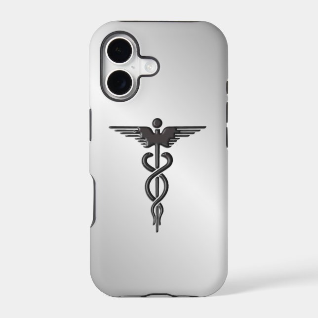 Silver Medical Caduceus (Back)