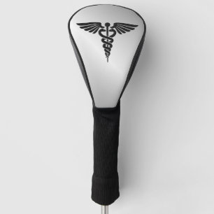 Silver Medical Caduceus Golf Head Cover
