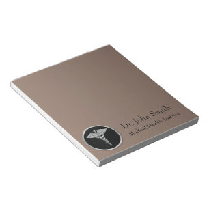 Silver Medical Caduceus - Notepad