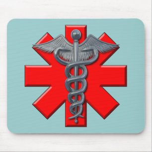 Silver Medical Profession Symbol Mouse Mat