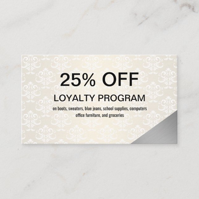 Silver Member Discount Loyalty Card (Front)