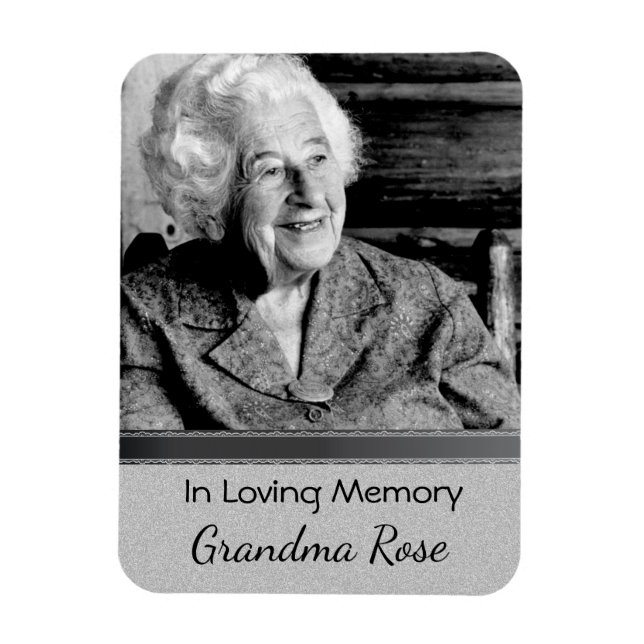 Silver Memoriam Magnet for Mother or Grandmother (Vertical)