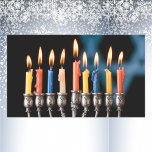 Silver Menorah Hannukah Rectangular Sticker<br><div class="desc">Silver Menorah Hanukkah  Sticker</div>