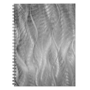 Silver Metal Abstract   Notebook