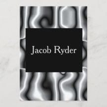 Silver Metal Bar Mitzvah Invite