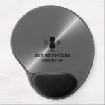 Silver Metal Effect, Podcaster, Podcast Gel Mouse Mat<br><div class="desc">Silver Metal Effect,  Podcaster,  Podcast Mousepad by the Business Card Store.</div>