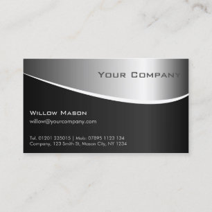 Silver Metal Effect Professional Business Card