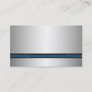 Silver Metal Look Business Cards
