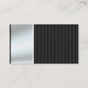 Silver Metal Look On Carbon Fibre Business Cards