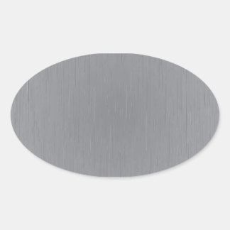 Silver Metal Look Oval Sticker