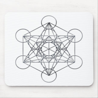Silver Metal Metatron's Cube Mouse Mat