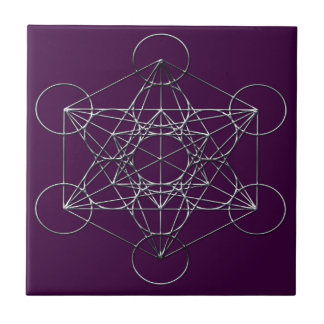 Silver Metal Metatron's Cube Tile