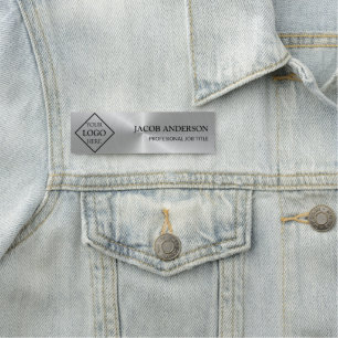 Silver Metal  Name Tag