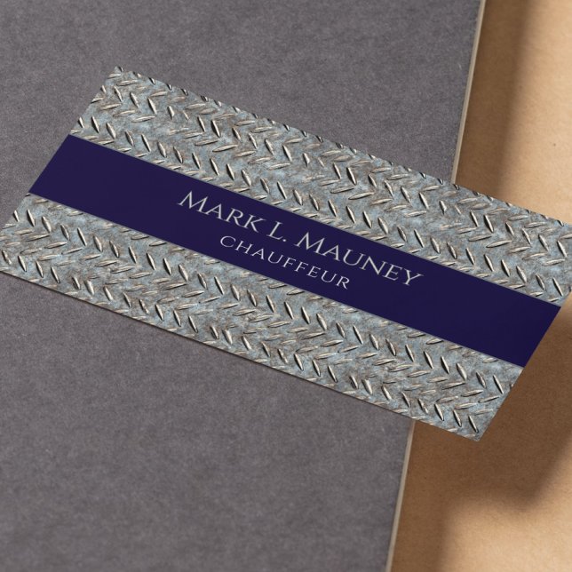 Silver Metal Plater Chauffeur Driver Professional Business Card (Creator Uploaded)
