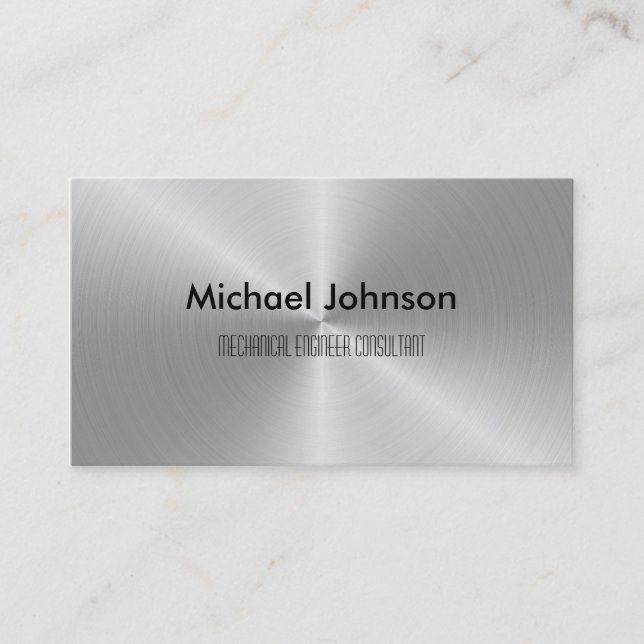 Silver Metal Shine - Business Card (Front)