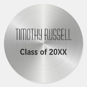 Silver Metal Shine - Graduation Sticker