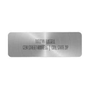 Silver Metal Shine - Return Address Labels