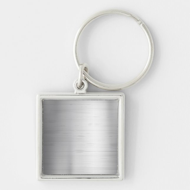 Silver metal texture key ring (Front)