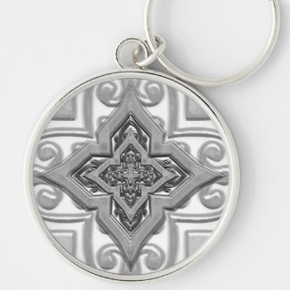 Silver Metallic 3D effect Keychains
