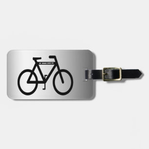 Silver Metallic Bicycle Luggage Tag