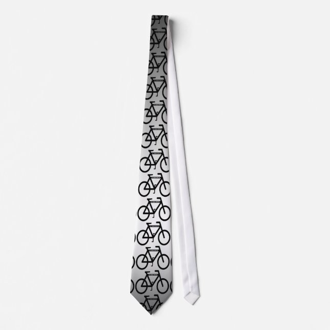 Silver Metallic Bicycle Tie (Front)