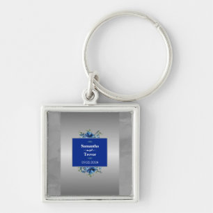 Silver Metallic Bloom Keychain
