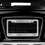 Silver Metallic Business Company Custom Logo Text Licence Plate Frame<br><div class="desc">Promote your business with this cool license plate frame,  featuring custom logo & text. Easily add your own info by clicking on the "personalise" option.</div>