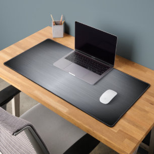 Silver Metallic Desk Mat