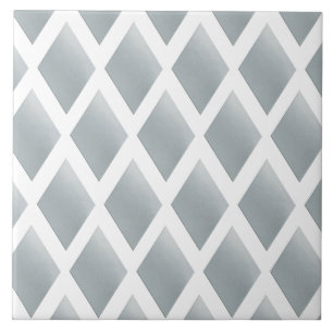 silver metallic diamond pattern stylish tile